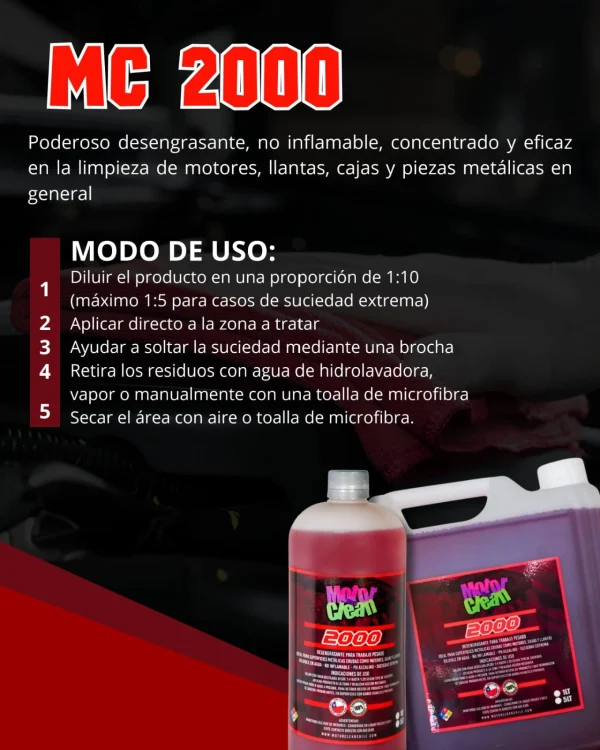 MC 2000 Reforzado 1LT (Limpiamotor - Piezas Metálicas)